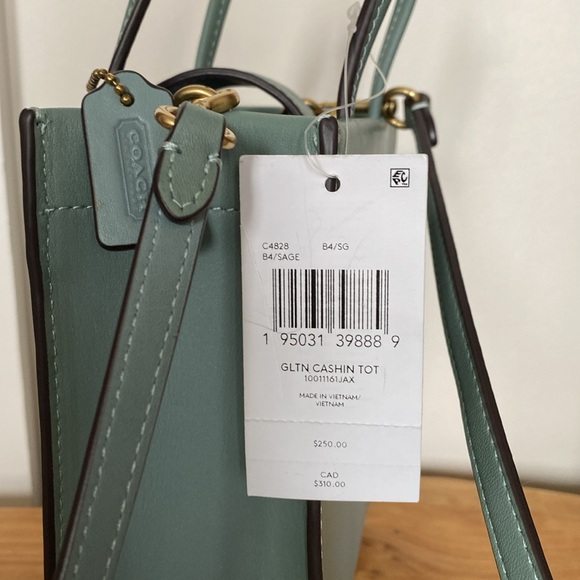 Coach Mini Cashin Tote Leather Handbag - Picture 2 of 8